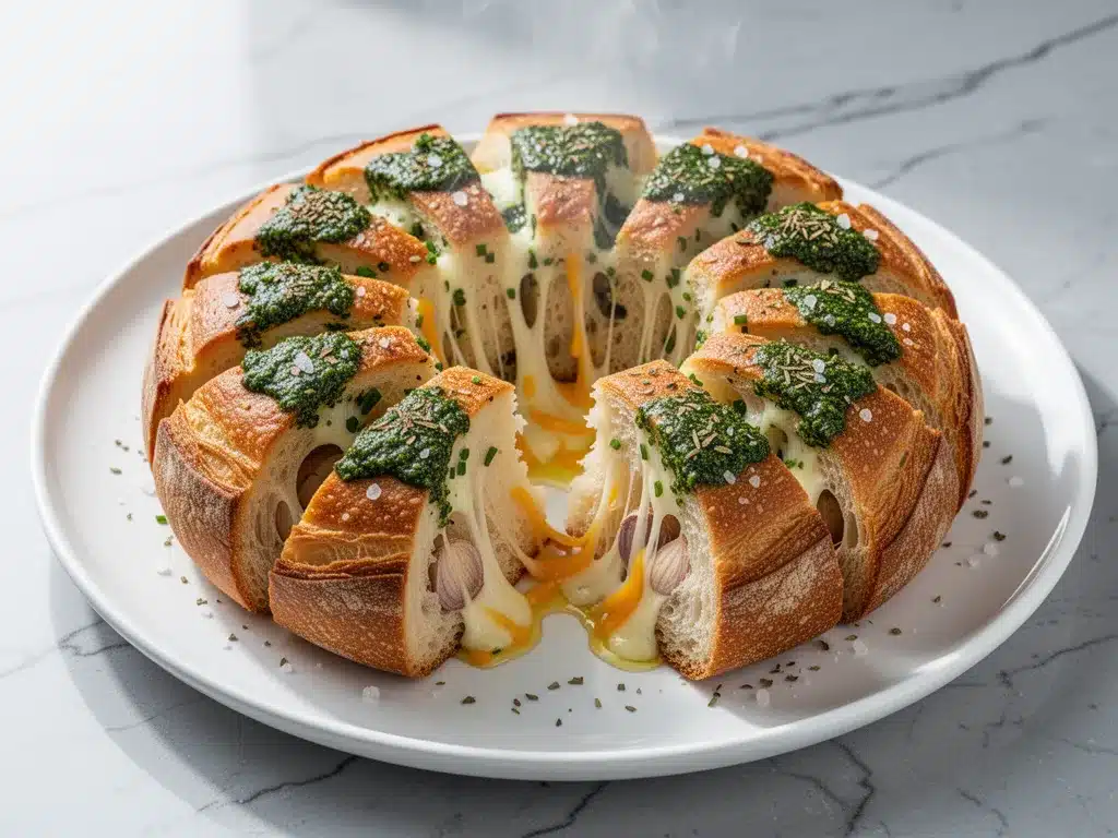 Cheesy Garlic Pull-Apart Bread: Best Easy Recipe 4 cheesy garlic pull apart bread preparation steps