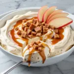 creamy caramel apple cheesecake dip - featured image
