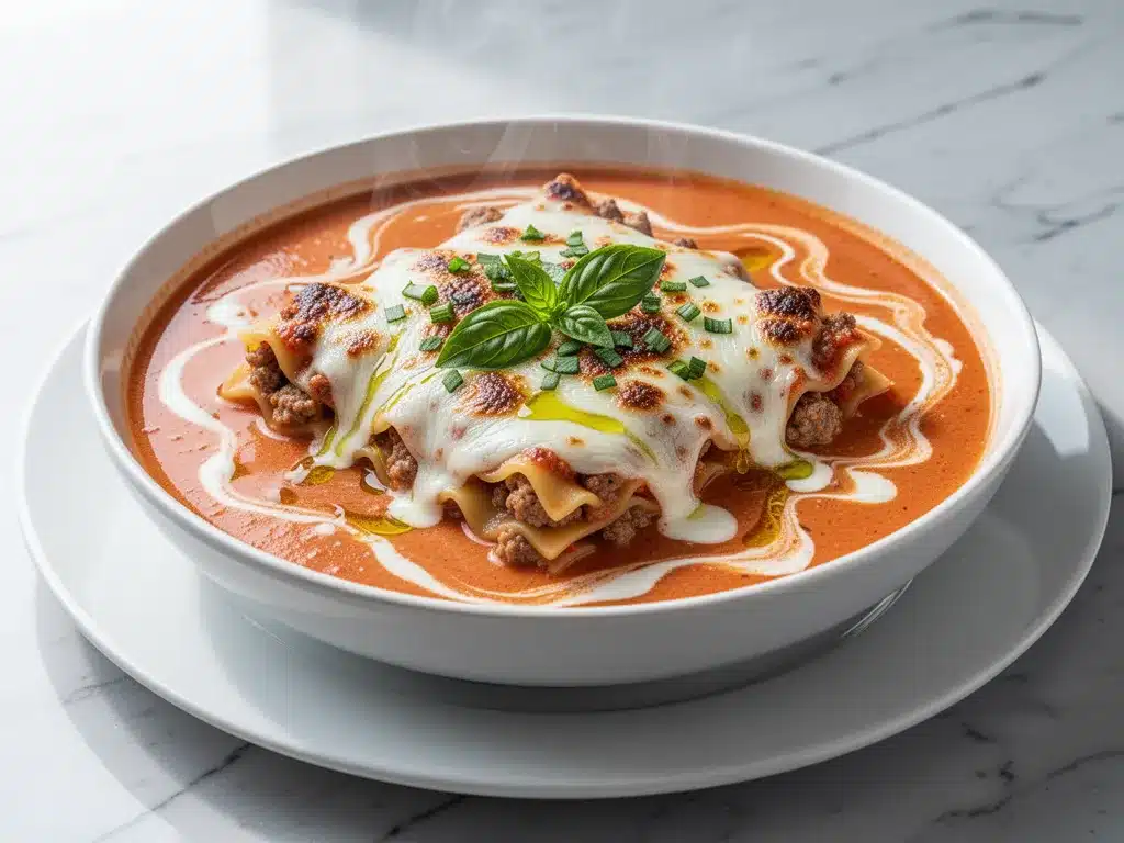Creamy Lasagna Soup: 30-Min Easy Dinner 4 creamy lasagna soup preparation steps