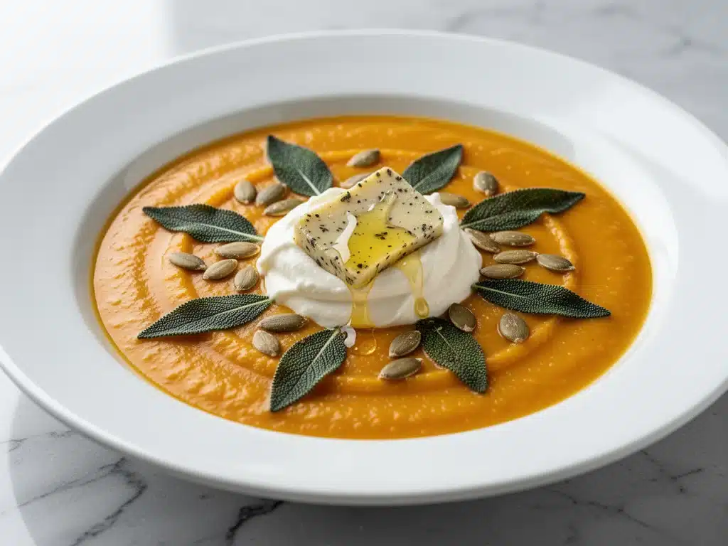 creamy roasted butternut squash soup - featured image
