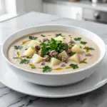 creamy sausage and potato soup - featured image