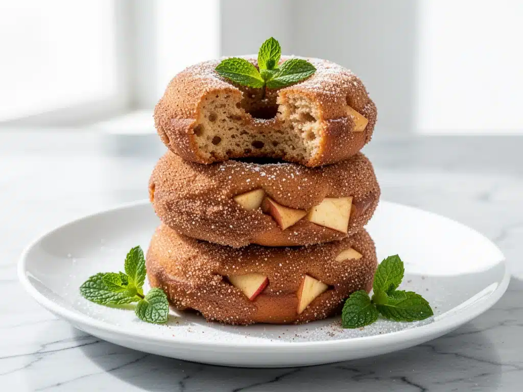 crispy baked apple cider donuts - featured image