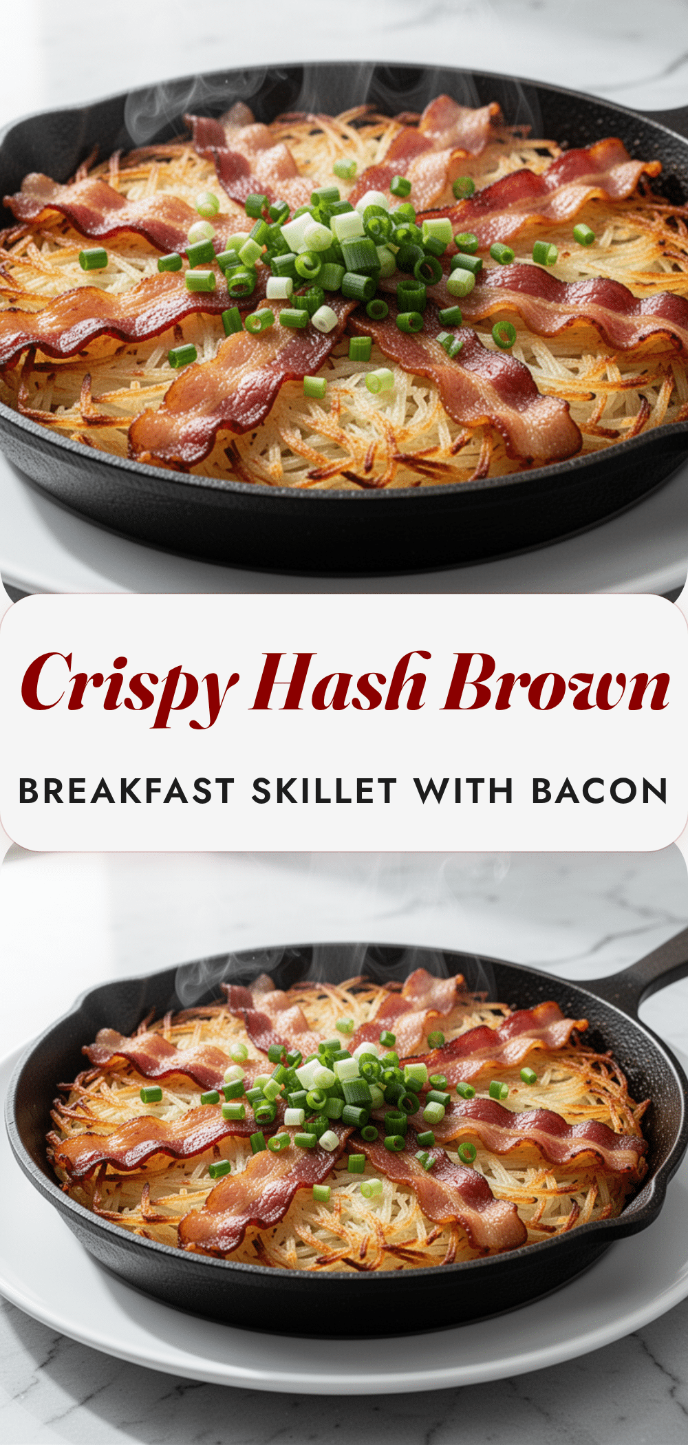 Crispy Hash Brown Breakfast Skillet with Bacon: 5-Minute Easy Recipe 5 Crispy Hash Brown Breakfast Skillet with Bacon recipe