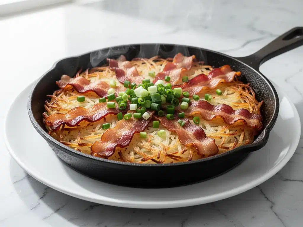Crispy Hash Brown Breakfast Skillet with Bacon - featured image