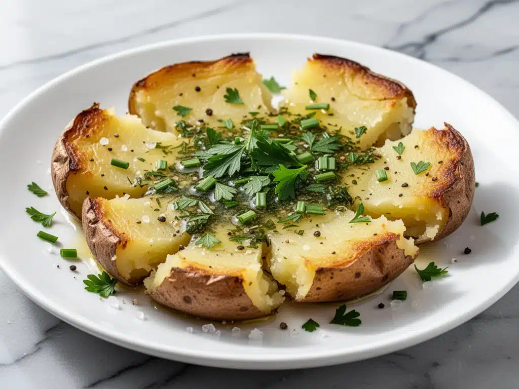 crispy smashed potatoes - featured image