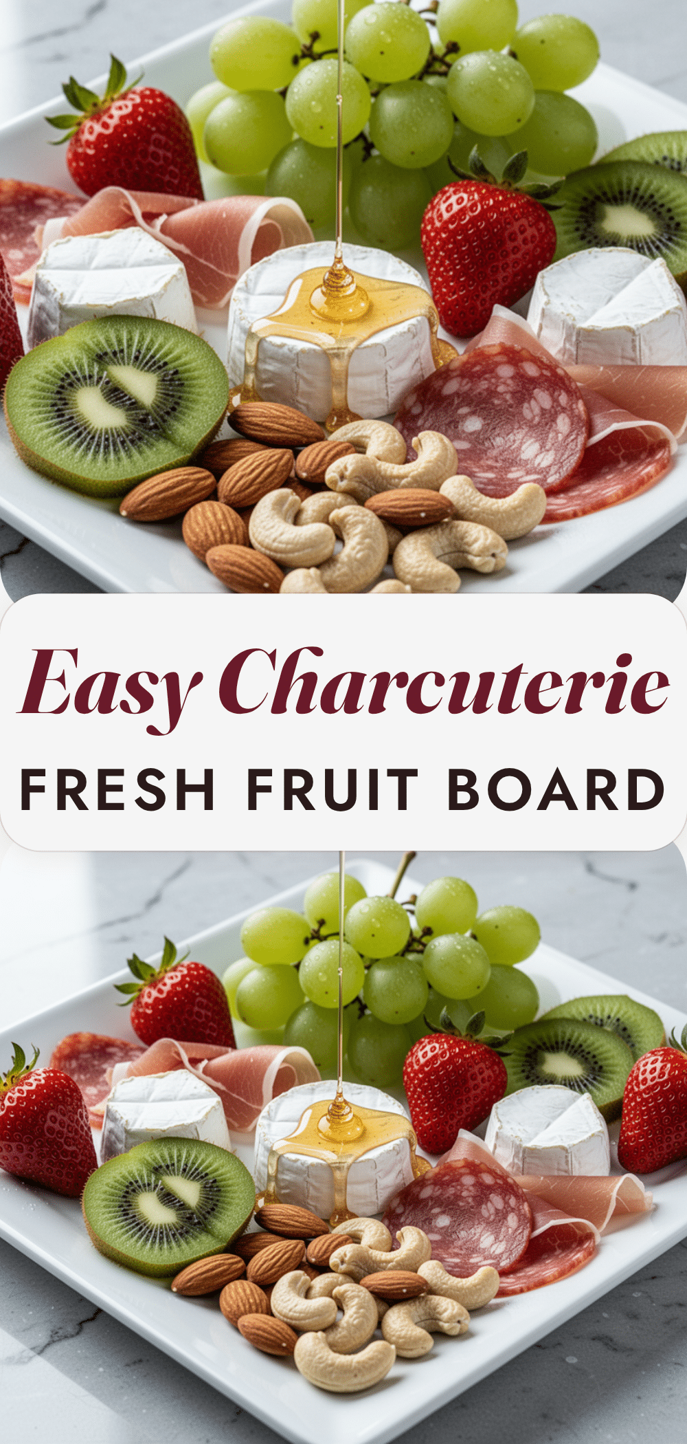 Easy Charcuterie Board with Fresh Fruit & Nuts 5 easy charcuterie board recipe