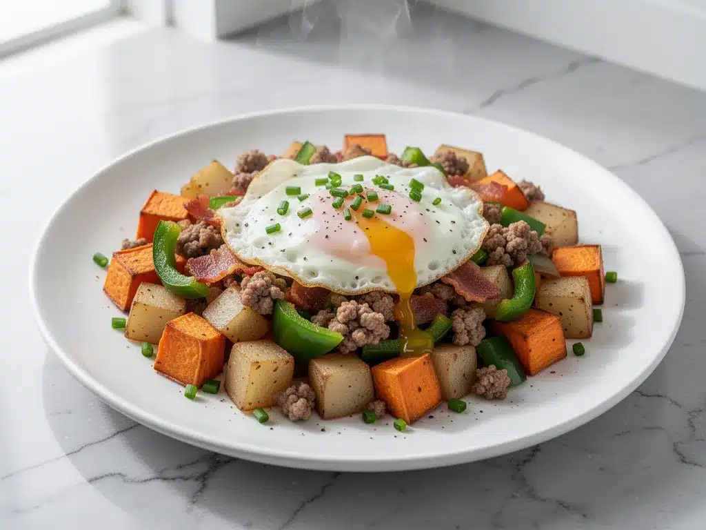 Easy Sheet Pan Breakfast Hash: 20-Minute Sweet Potato Recipe 4 easy sheet pan breakfast hash with sweet potatoes preparation steps