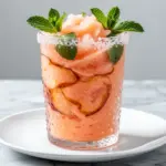 frozen peach bourbon slush - featured image
