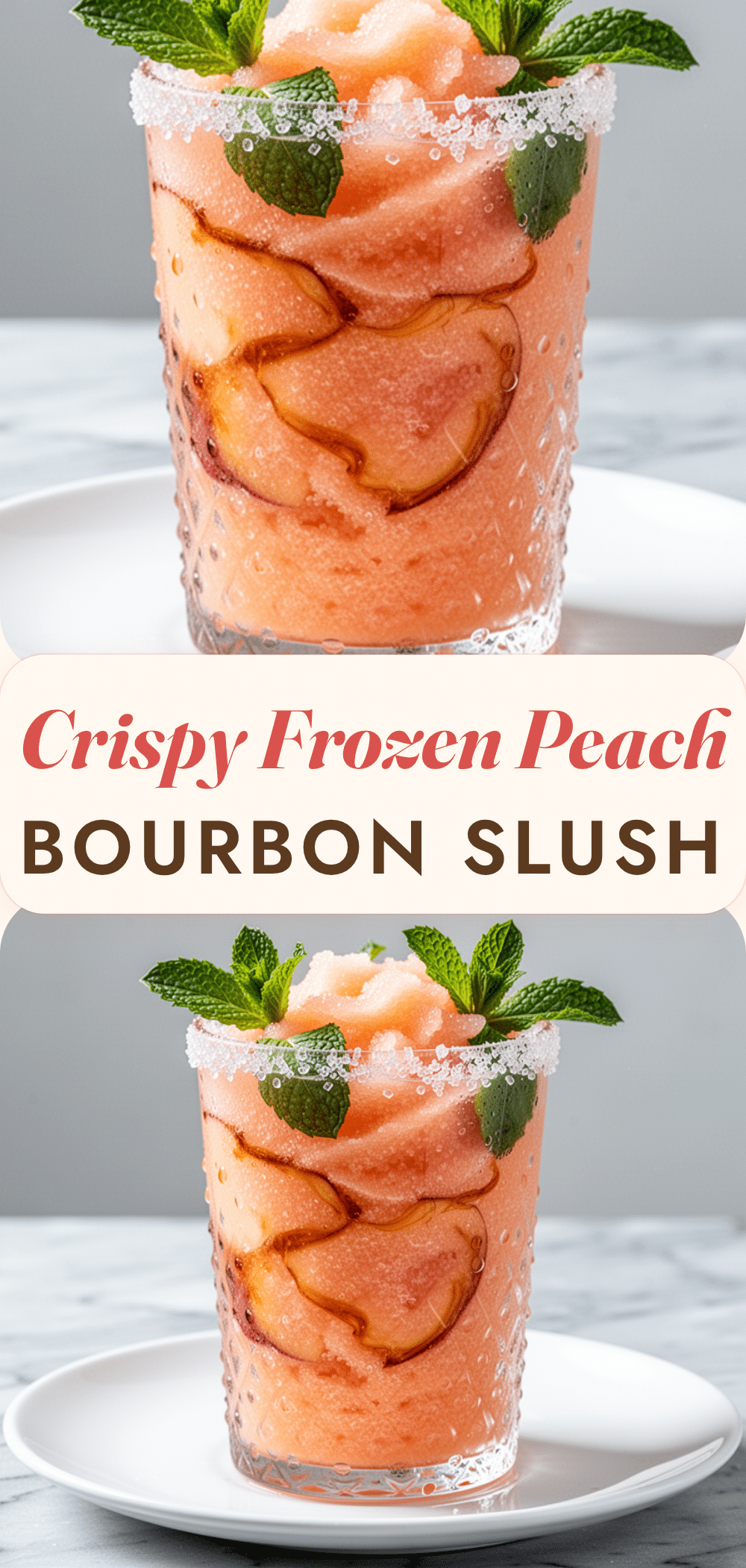 Frozen Peach Bourbon Slush: 3-Ingredient Easy Summer Drink 5 frozen peach bourbon slush recipe