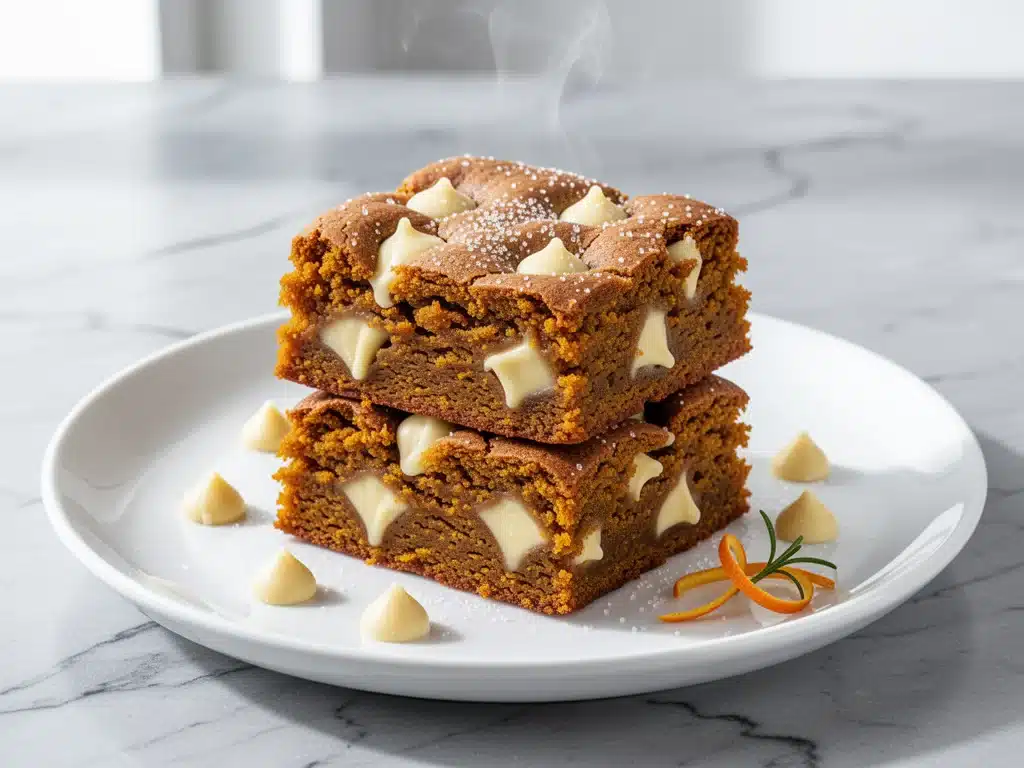 Home 3 fudgy brown butter pumpkin blondies - featured image