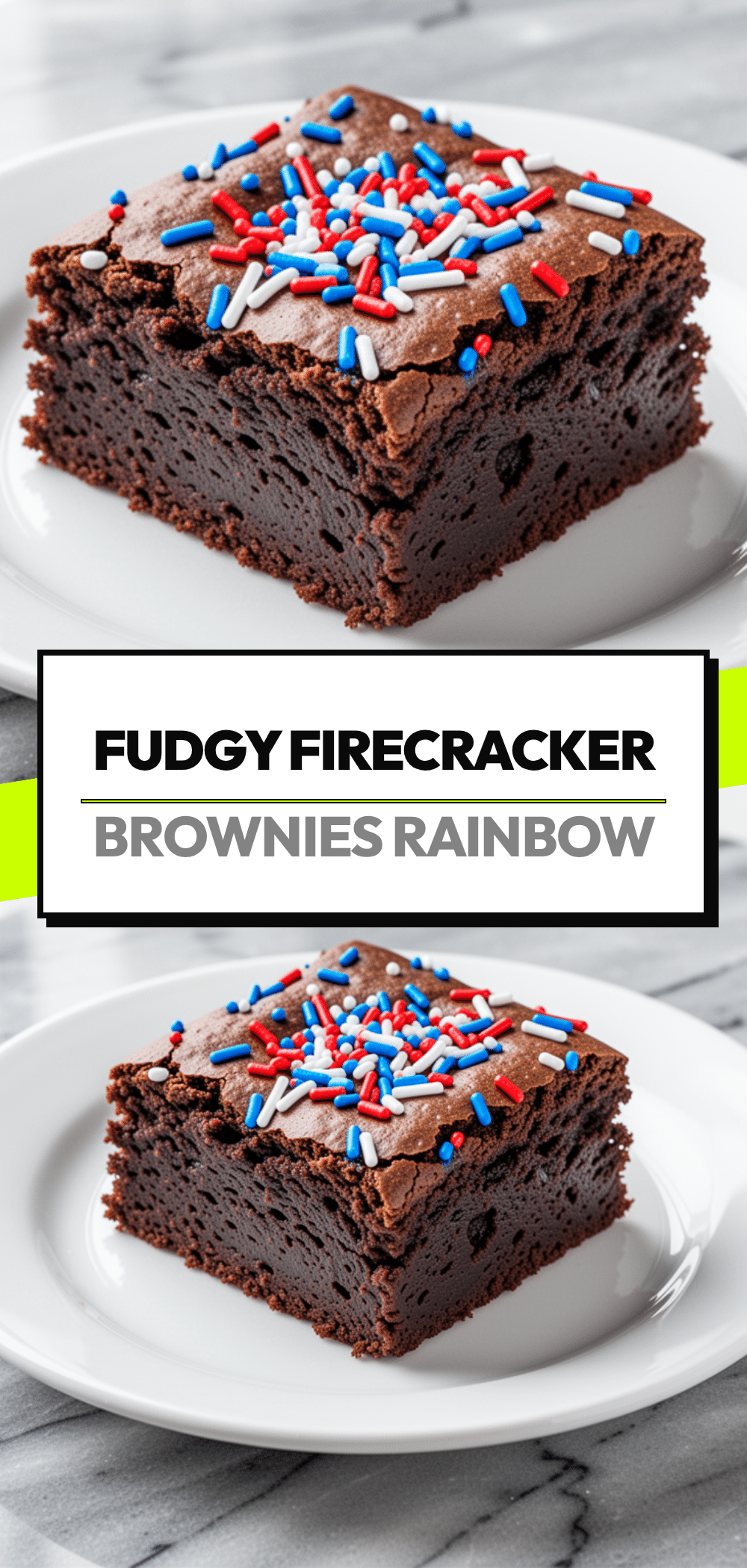 Fudgy Firecracker Brownies: 5-Step Rainbow Sprinkle Recipe 5 Fudgy Firecracker Brownies recipe