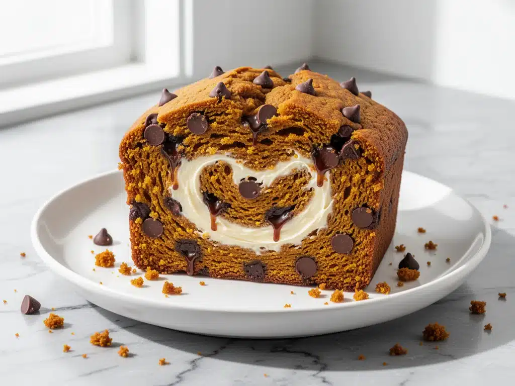 fudgy pumpkin chocolate chip bread - featured image