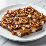 Game Day Salted Caramel Pretzel Bark - featured image
