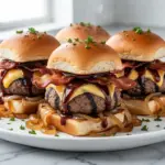 Grilled BBQ Bacon Cheeseburger Sliders - featured image