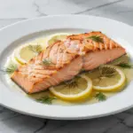 keto crispy baked salmon - featured image