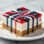 Labor Day No-Bake Star Spangled Cheesecake Bars - featured image