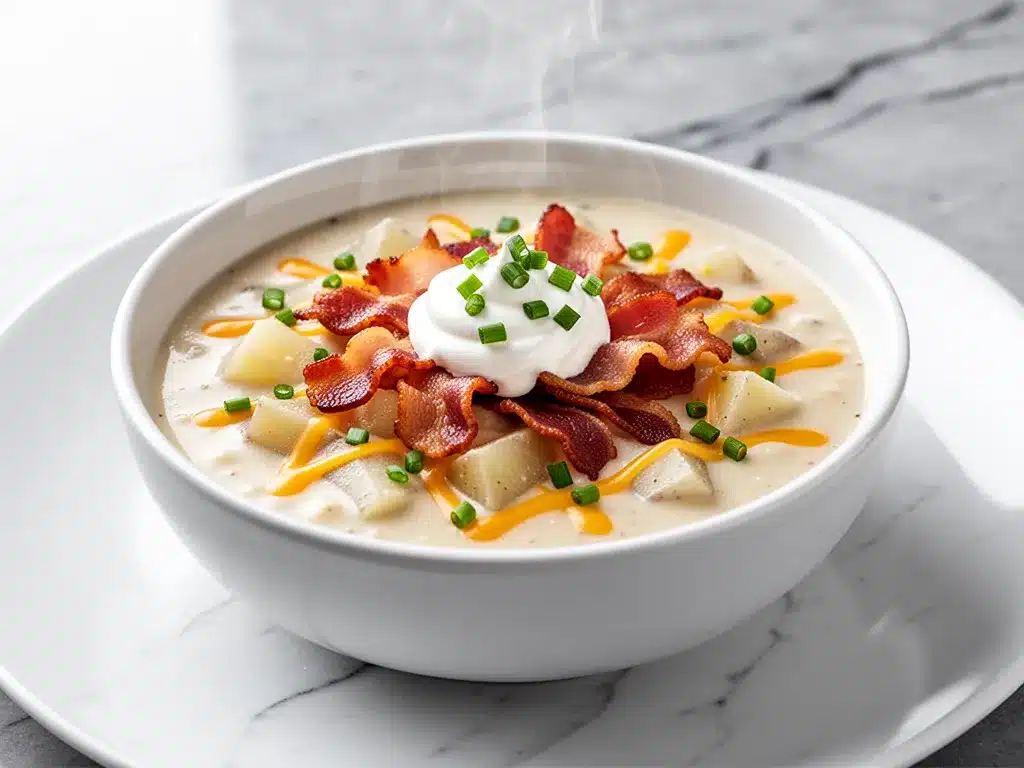 Loaded Baked Potato Soup: 30-Min Easy Weeknight Dinner 4 loaded baked potato soup preparation steps