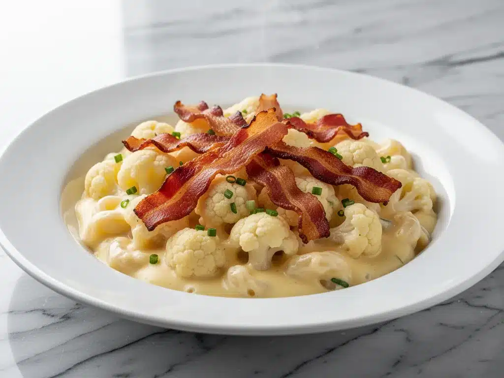 Low-Carb Cauliflower Mac and Cheese: 10-Min Keto Dinner 4 Low-Carb Cauliflower Mac and Cheese preparation steps