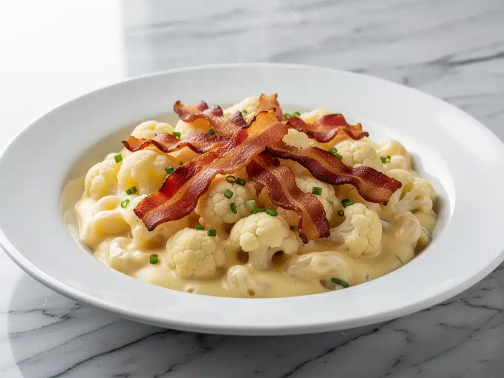 Low-Carb Cauliflower Mac and Cheese - featured image