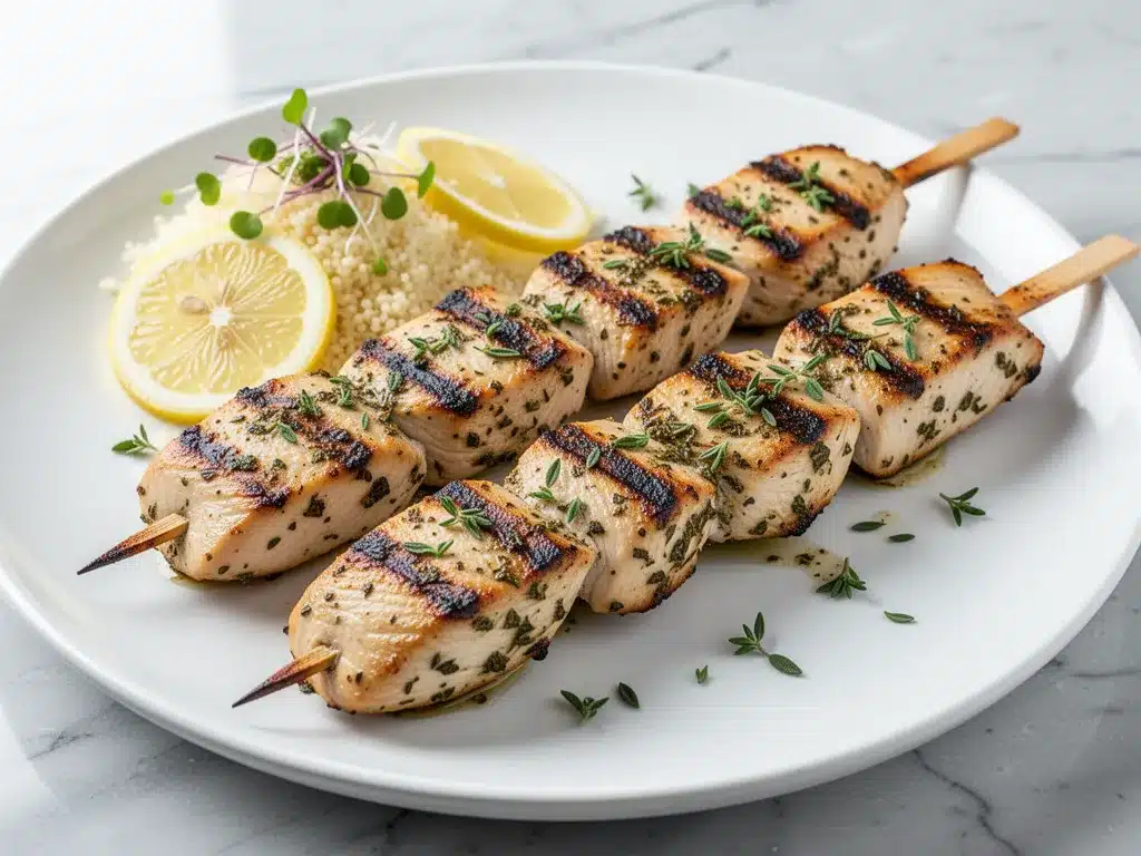Mediterranean Lemon Herb Grilled Chicken Skewers: Easy Summer Recipe 4 Mediterranean Lemon Herb Grilled Chicken Skewers preparation steps