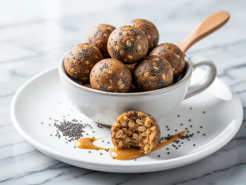 no-bake peanut butter energy balls - featured image