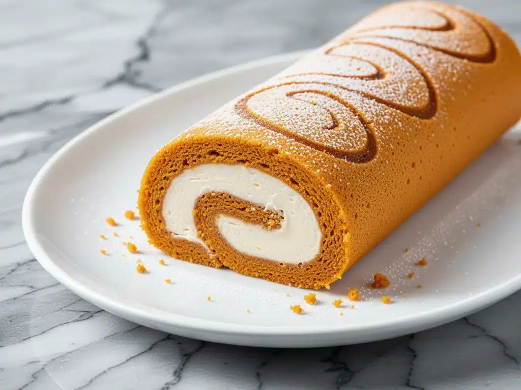 no-mixer pumpkin roll - featured image