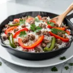 one-pot ground beef and rice skillet - featured image