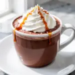 salted caramel hot chocolate - featured image