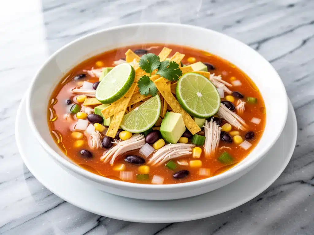 slow cooker chicken tortilla soup - featured image