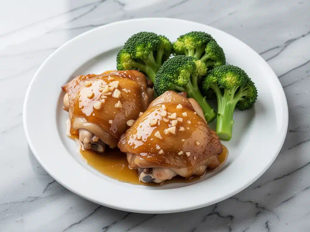 slow cooker honey garlic chicken - featured image