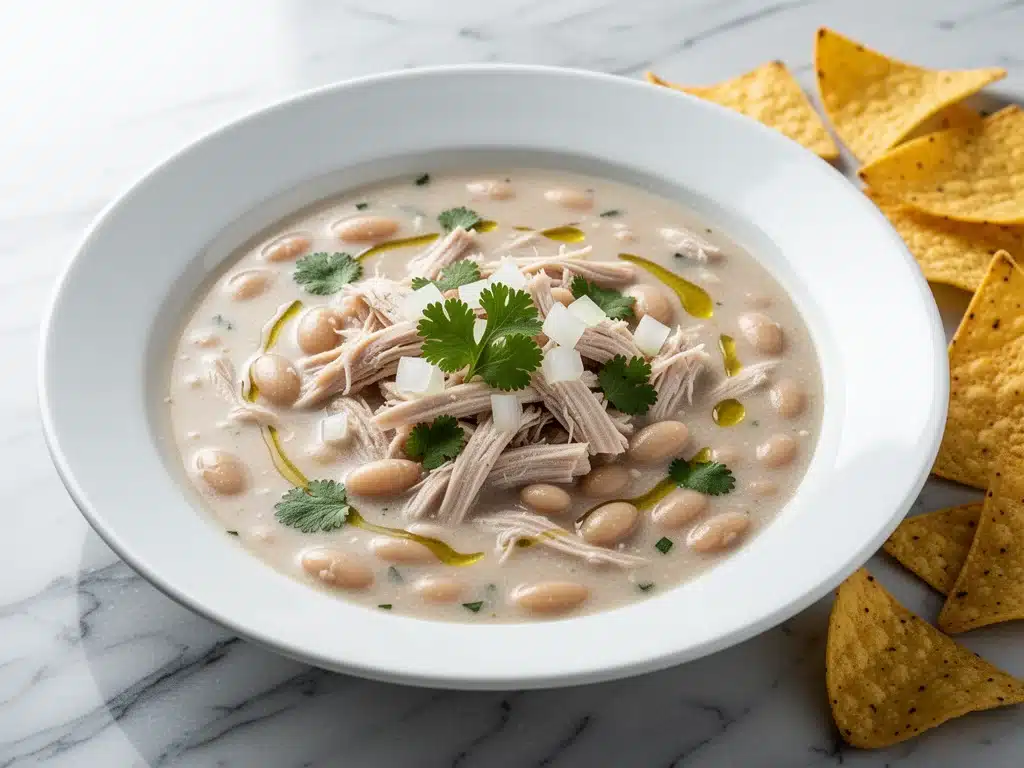 slow cooker white chicken chili - featured image