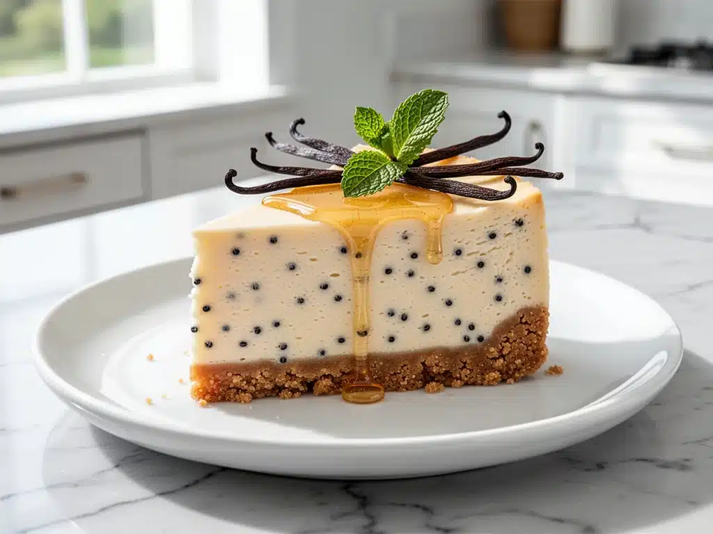 Home 8 small batch vanilla bean cheesecake - featured image