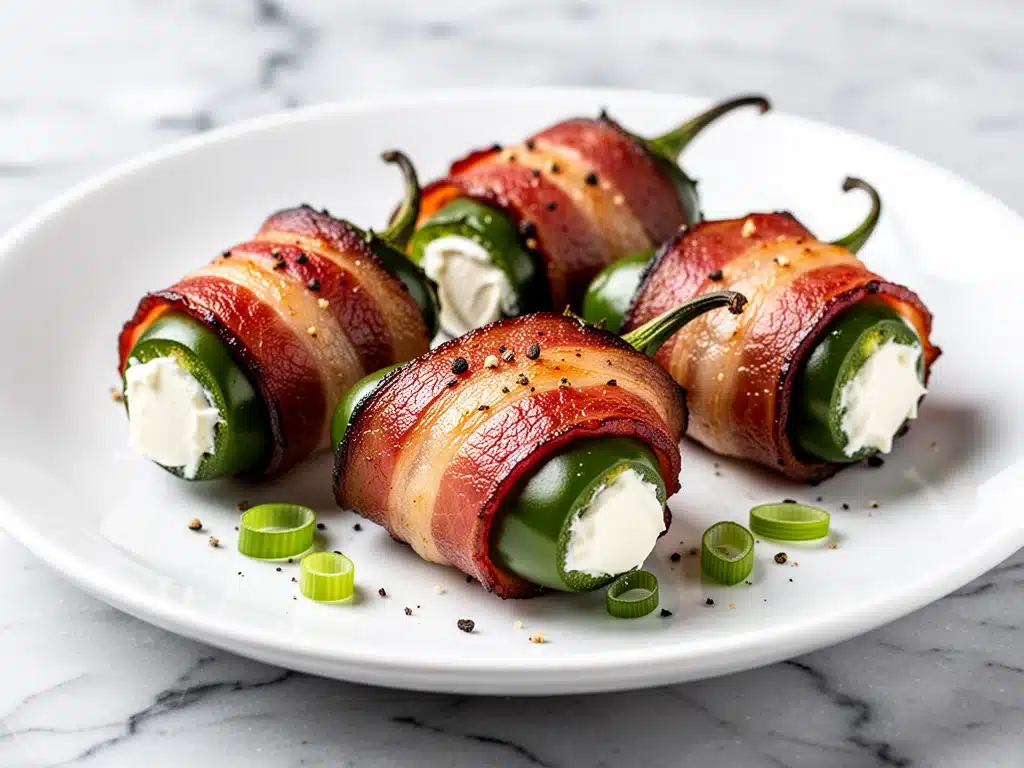 smoky bacon wrapped jalapeno poppers - featured image