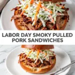 smoky pulled pork sandwiches - featured image