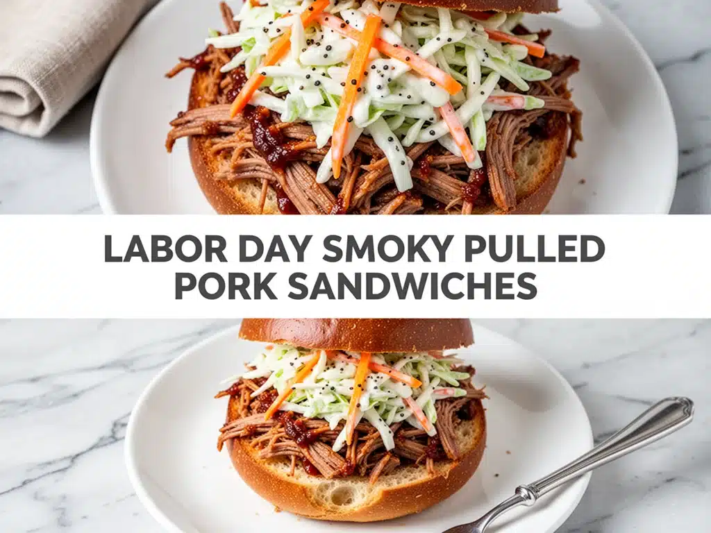 smoky pulled pork sandwiches - featured image