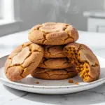 soft and chewy pumpkin snickerdoodle cookies - featured image