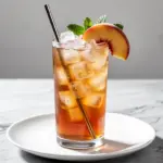 Spiked Bourbon Peach Tea Cooler - featured image