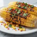 sweet and spicy grilled corn - featured image