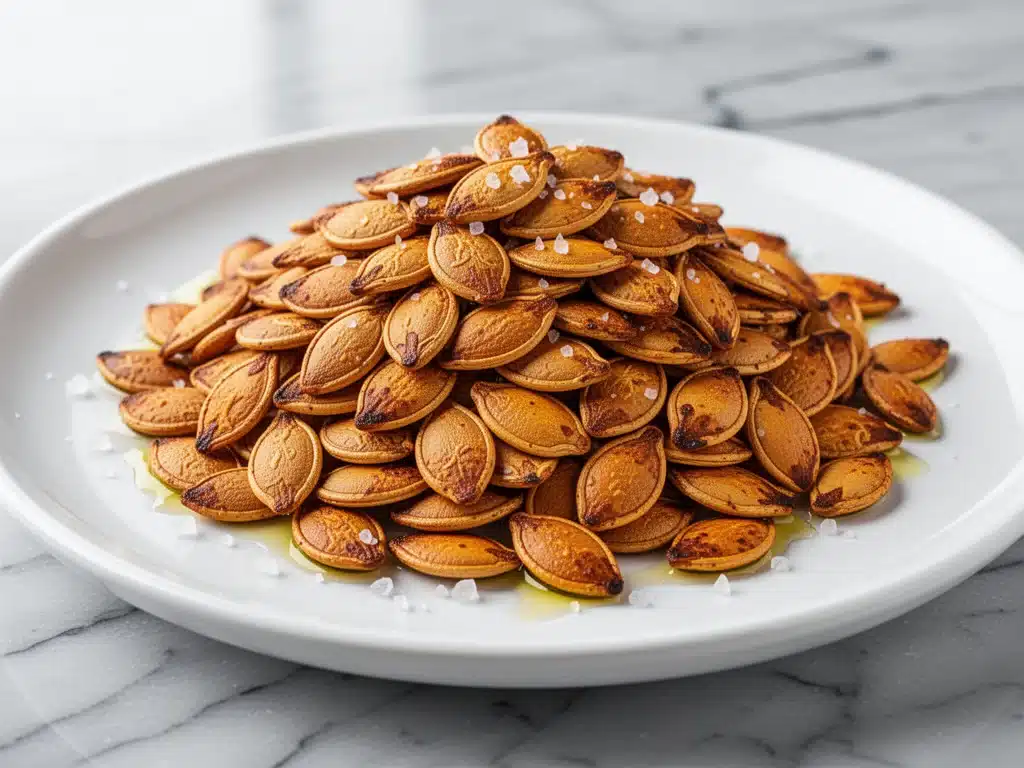 sweet and spicy roasted pumpkin seeds - featured image