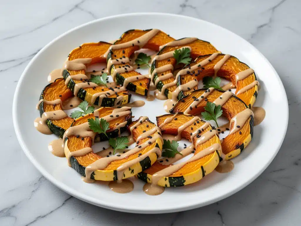 vegan roasted delicata squash - featured image