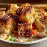 creamy chicken pot pie soup - featured image