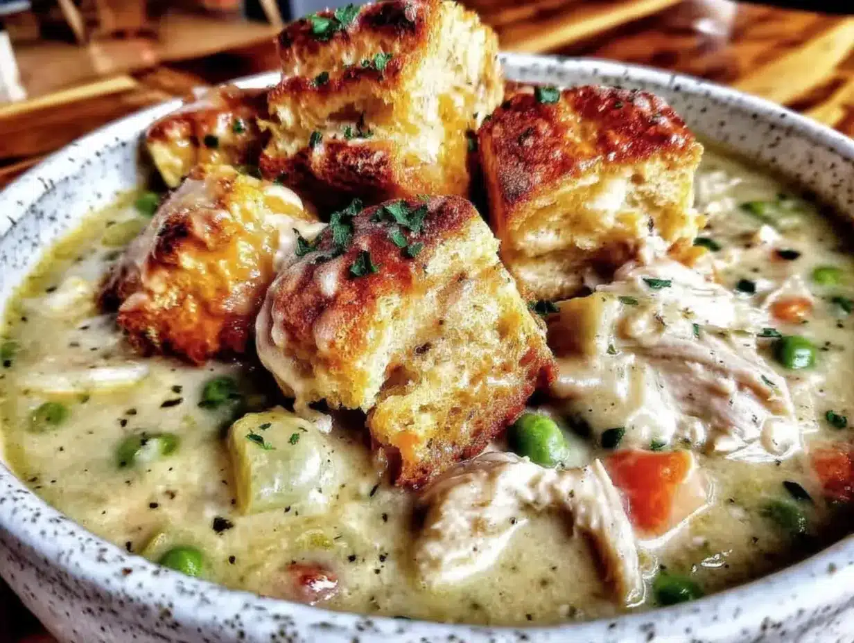 Creamy Chicken Pot Pie Soup: Easy Beginner Recipe 4 creamy chicken pot pie soup preparation steps
