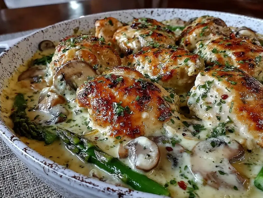 creamy garlic parmesan chicken skillet for one - featured image