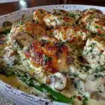creamy garlic parmesan chicken skillet for one - featured image