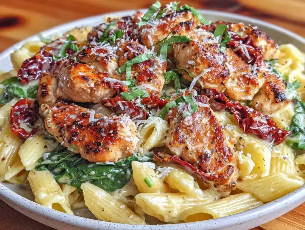 creamy Tuscan chicken pasta - featured image