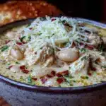 creamy white chicken chili - featured image