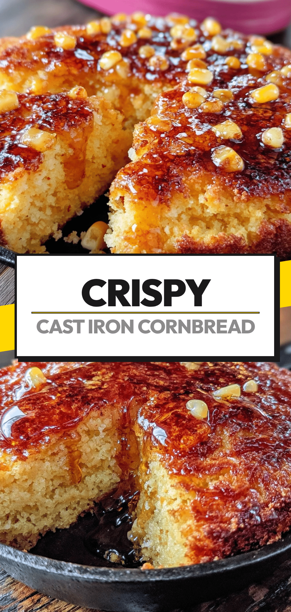 Crispy Buttery Cast Iron Cornbread: 5-Step Honey Recipe 5 Crispy Buttery Cast Iron Cornbread recipe