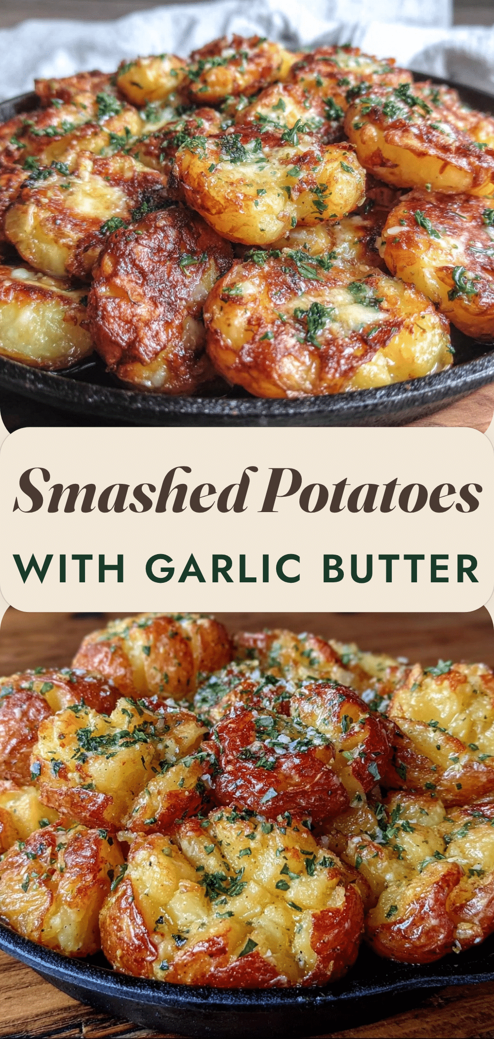 Crispy Smashed Potatoes with Garlic Herb Butter 5 Crispy Smashed Potatoes with Garlic Herb Butter recipe