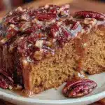 easy fall maple pecan pumpkin cake - featured image