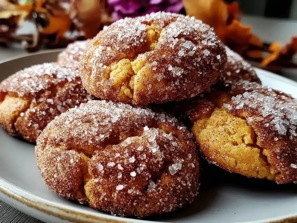 Easy Fall Pumpkin Snickerdoodle Cookies - featured image